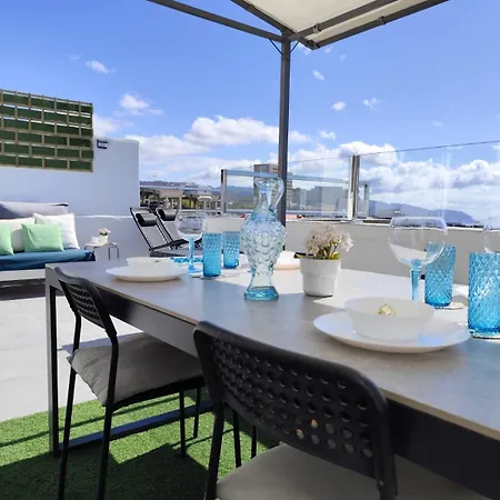 Atico Micaela. Terraza Y Vistas 圣克鲁斯-德特内里费